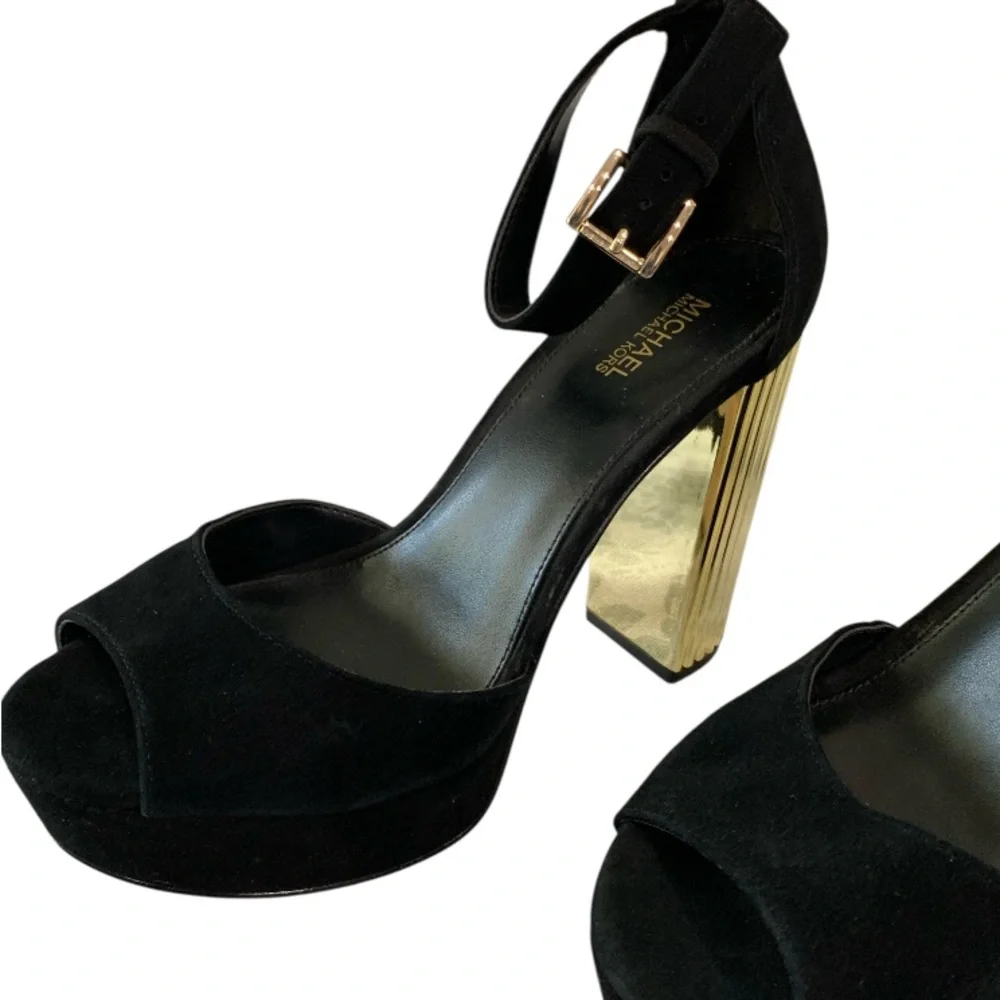MICHAEL Michael Kors Porter Ankle Strap Platforms Size 7M Party Date Night Event - Picture 6 of 11